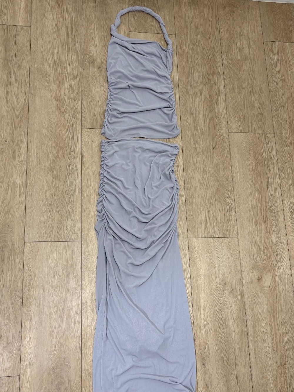 Zara Asymmetric Halter Top and Maxi Skirt Set Size Small NWT